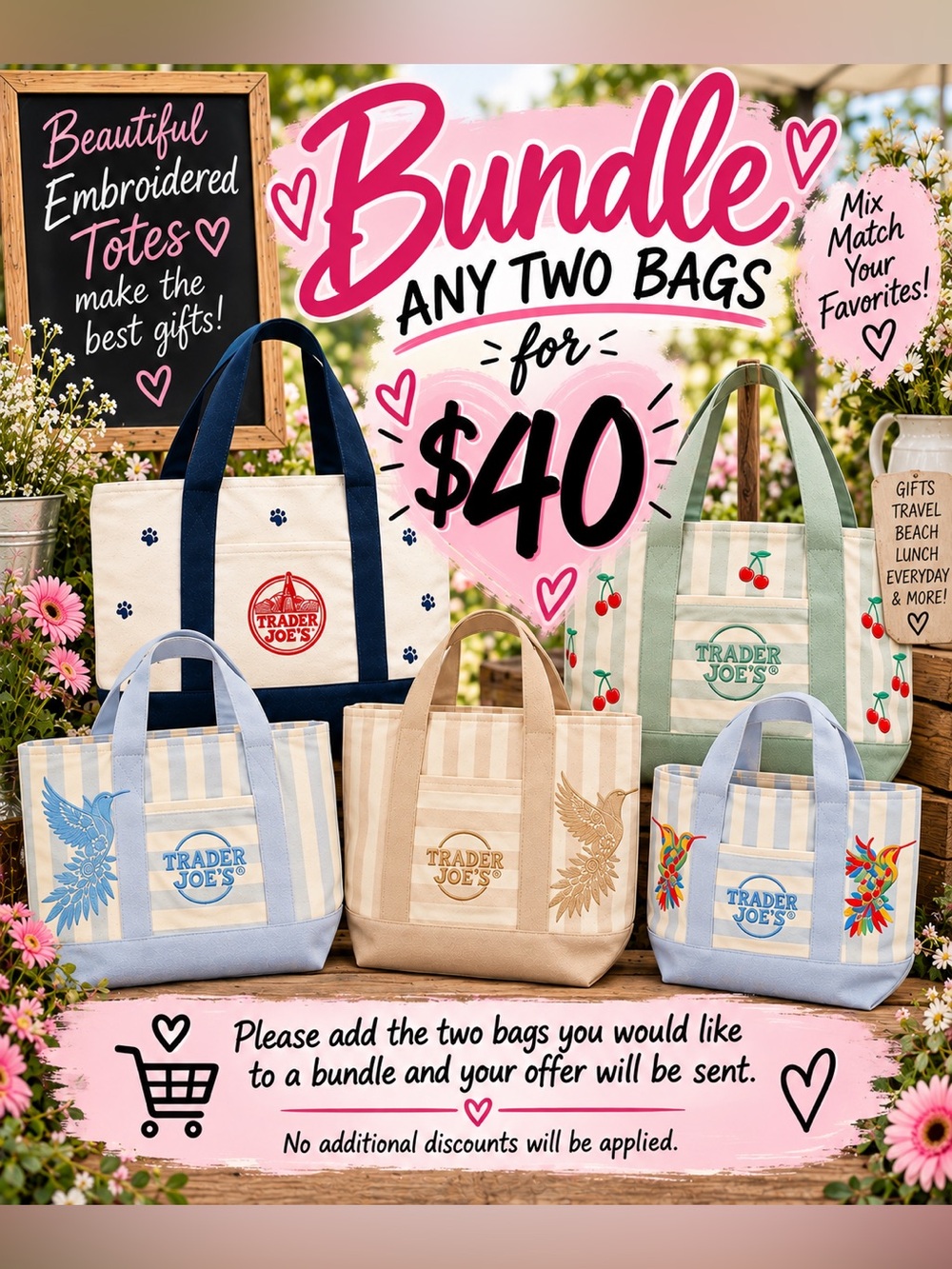 💗 BUNDLE ANY TWO BAGS FOR $40! 💗